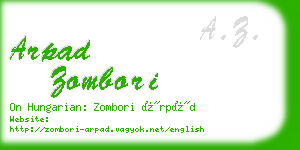 arpad zombori business card